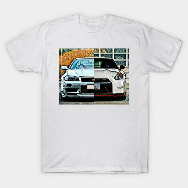 Evolution Nissan GTR T-Shirt by d1a2n3i4l5